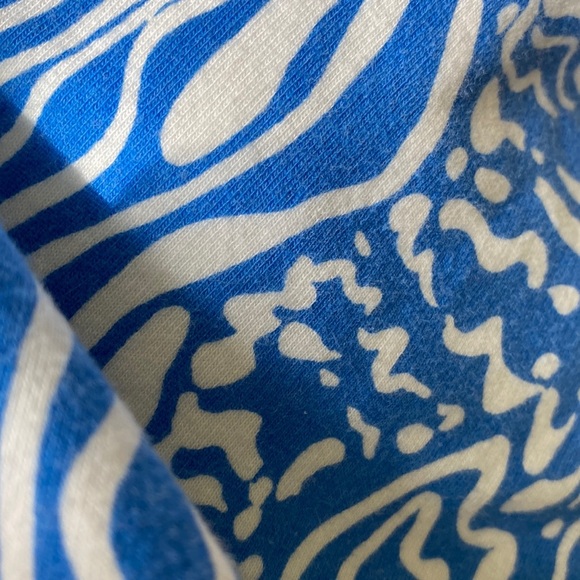 Lilly Pulitzer Clarke Blue and White V- neck Dress - Picture 6 of 6